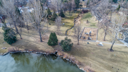 Before new light fixtures in Glenmere Park