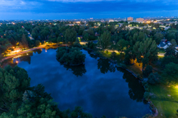 Twilight at Glenmere Park in Greeley, CO